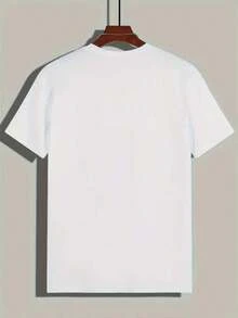 The Message Humorously And Affectionately Celebrates The Best Dad In The World And Highlights The Fun Family Bond Between The Beloved Father And His Wife, Creating A Warm And Joyful Atmosphere. Women's T-Shirt, 100% Cotton. New Summer Women's T-Shirt, Casual And Comfortable Crew Neck Top - 白色的 - 查看 3