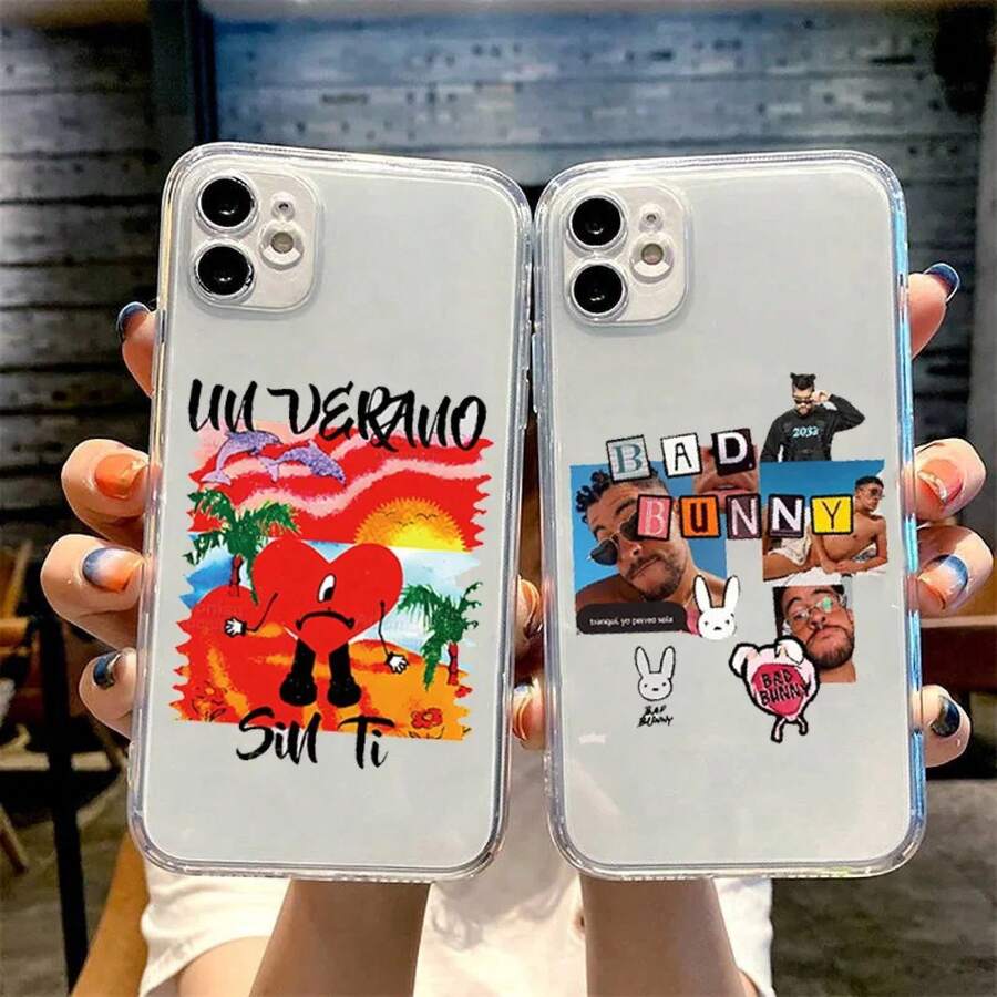 Funda para teléfono Yo Perreo Sola Bad B-Bunny , 1 unidad, funda protectora de cobertura total antiarañazos con estampado de collage BB, carcasa de teléfono con montaje de fotos de artista de reggaeton para fans, funda de teléfono de moda única y de lujo, desde almacén local, funda a prueba de golpes con patrón de dibujos animados lindo y divertido, compatible con iPhone 17 16 15 14 13 12 11 7 8 Plus X XS Air Pro Pro Max Galaxy S21 S22 S23 S24 S25 S26 Plus FE, Galaxy A05/A13/A14/A15/A16/A54/A35/A55/A56, funda unisex antihuellas y duradera para regalo. - -23 - Ver 1