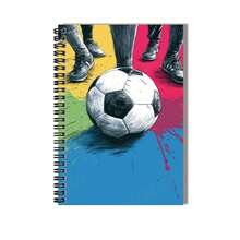 1 buah Buku Catatan Spiral Bertema Sepak Bola Kreatif, Sampul Bergaya Tinta Warna-warni Menampilkan Suasana Olahraga yang Semarak. 100 Halaman Ruang Menulis Memenuhi Kebutuhan Catatan Kerja dan Belajar, Juga Hadiah Wisuda dan Ulang Tahun yang Berkesan. Cocok untuk Buku Harian, Perencana Harian & Memo, Menawarkan Pengalaman Menulis Baru. - D - View 3