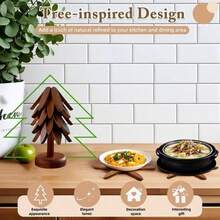 1 Set/3 Pezzi Tovagliette in Legno Massello Resistenti al Calore a Forma di Albero di Natale, Tovagliette Multiuso Resistenti alle Alte Temperature, Sottopentole in Legno Massello a Forma di "Albero di Natale", Sottobicchieri, Sottovasi in Argilla, Tovagliette Antiscivolo e Antiscottatura, Tovagliette Termoisolanti Spesse, Tovagliette a Forma di Albero per la Casa Resistenti al Calore, Sottobicchieri Premium, Tovagliette Minimaliste Moderne, Tovagliette Decorazione Cucina, Regali di Natale, Regali per la Festa del Papà, Decorazioni Cucina di Ognissanti - Visualizzare 3