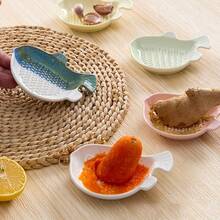 1pc Ceramic Grinding Mortar, Suitable For Grinding Ginger, Garlic, Cheese And Vegetables, Manual Kitchen Tool, Available In Fish Shape And Rectangular Mortar, Compact And Easy To Clean, Suitable For Home And Outdoor Use - Multicolor - View 2