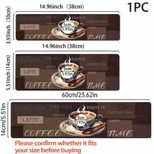 1 pieza Alfombra de goma con patrón de café, antideslizante y de secado rápido, absorbente, adecuada para el fregadero y el grifo, ideal como regalo de vacaciones - Multicolor - Ver 9