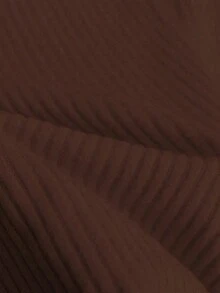Body elegante y casual para mujer, body de manga corta y cuello redondo para uso diario - Café integral - Ver 3