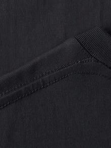 Marchio di moda estiva, camicia a maniche corte stampata da uomo, cotone pesante, stile coreano e giapponese, top versatile 89BV - nero - Visualizzare 6