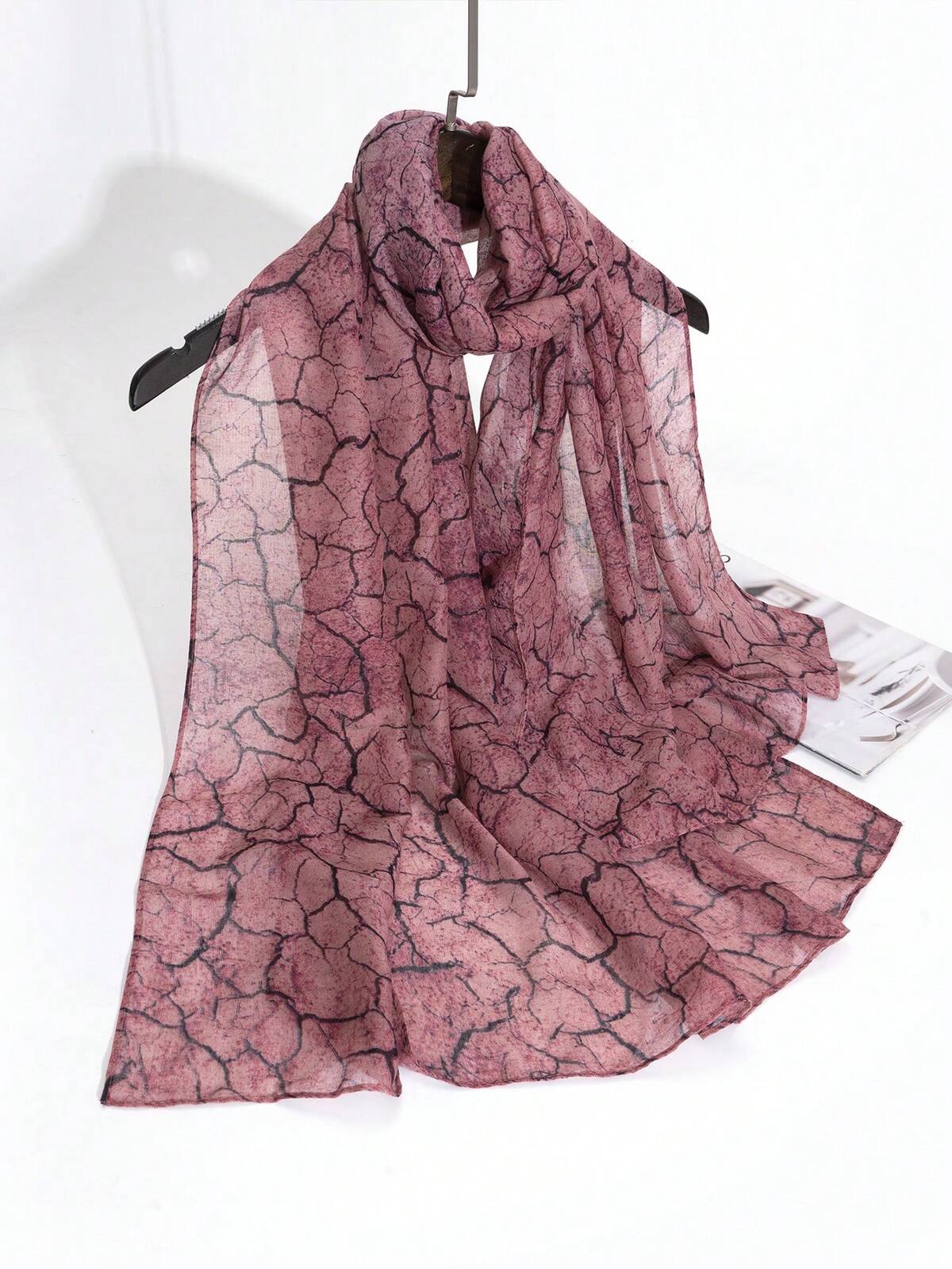 1 pièce Foulard tissé imprimé pour dames de Street, convient pour le trajet quotidien echarpe femme 9