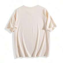 1 Piece Of Women's Plus Size Loose Fit T-Shirt, 100% Cotton, With Dropped Shoulders, Printed With Watercolor Pink Lily Designs, Perfect For Summer Beach, Tropical Vacation And Music Festival Outfits, Creating A Cool Bohemian Style. - 杏色 - 查看 8