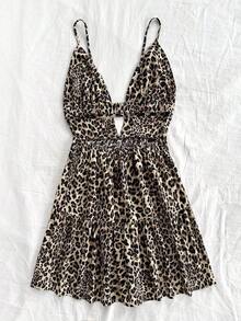 Vestido corto con estampado de limones coloridos para mujeres en vacaciones de primavera, outfit de San Valentín, atuendos de verano, vestido de cumpleaños - Multicolor 7 - Ver 2