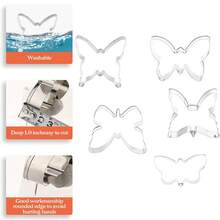 Stainless Steel Biscuit Mold Set,Butterfly Cookie Cutter Kit,DIY Cake Decoration Tool,Chocolate Pastry Baking Snacks Mold, 5Pcs - Biscuit Mold Set - View 7