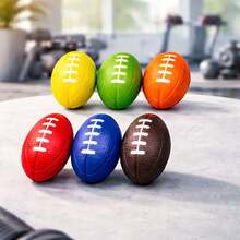 1pc, Random Color, Football Shaped Grip Ball | Hand Exercise Squeeze Ball, Used For Finger Training And Daily Grip Strength Exercise, Mixed Colors, Cheese Squishy, Squishy Dumpling, Fidget, Squishy - Rugby Pinch - View 9
