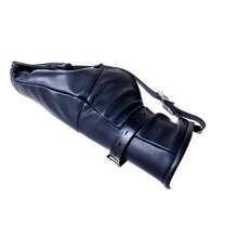 Female  Bondage Leather Boots SM Adult Restraint Ankelts Cuffs Fetish Sex Fun Tight Leg Binding Toys - Black - View 2