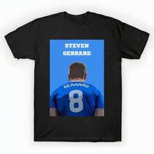 Steven Gerrard Glasgow Rangers T-Shirt unisex de la de algodón puro de alta densidad de 220 g. C-AmiS-eta uniS-ex 100 % aL-Godón de - Tejido de alta densidad. Apta para todo tipo de perS-onas, ya sean mujeres o hombres. Tejido duradero de alta C-Alidad apto para todas las estaciones, suave al tacto pero duradero. Tops transpirables. Conjuntos de otoño para mujer. Conjuntos de vaC-Aciones para mujer. Disfraz de Halloween para mujer. - Negro - Ver 6