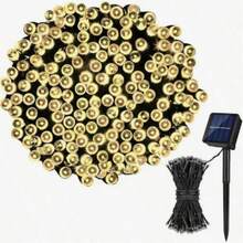 36V Solar Outdoor Hanging Light, IPX4 Waterproof, 8 Modes, Solar Fairy Story Garden Patio Celebration Decor Atmosphere Light, Commercial Lighting, Brass Lamp Shade, Purely Solar Powered - 彩色 - 查看 1