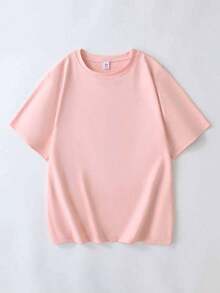 Women's Plus Size "Not My Business" T-Shirt - T-Shirt With Prominent Text On The Back, Suitable For Spring And Summer, Casual Street Style, Machine Washable, Suitable For Daily Wear, Going Out, Parties, School, Music Festivals, Vacations And Travel. Color: Black - Rose - View 3