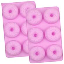 6-Cavity Silicone Mini Donut Cake Mold, European Grade Non-Stick Silicone Cake Mold Suitable For Making Donuts, Jelly, Cupcakes - Multicolor - View 8