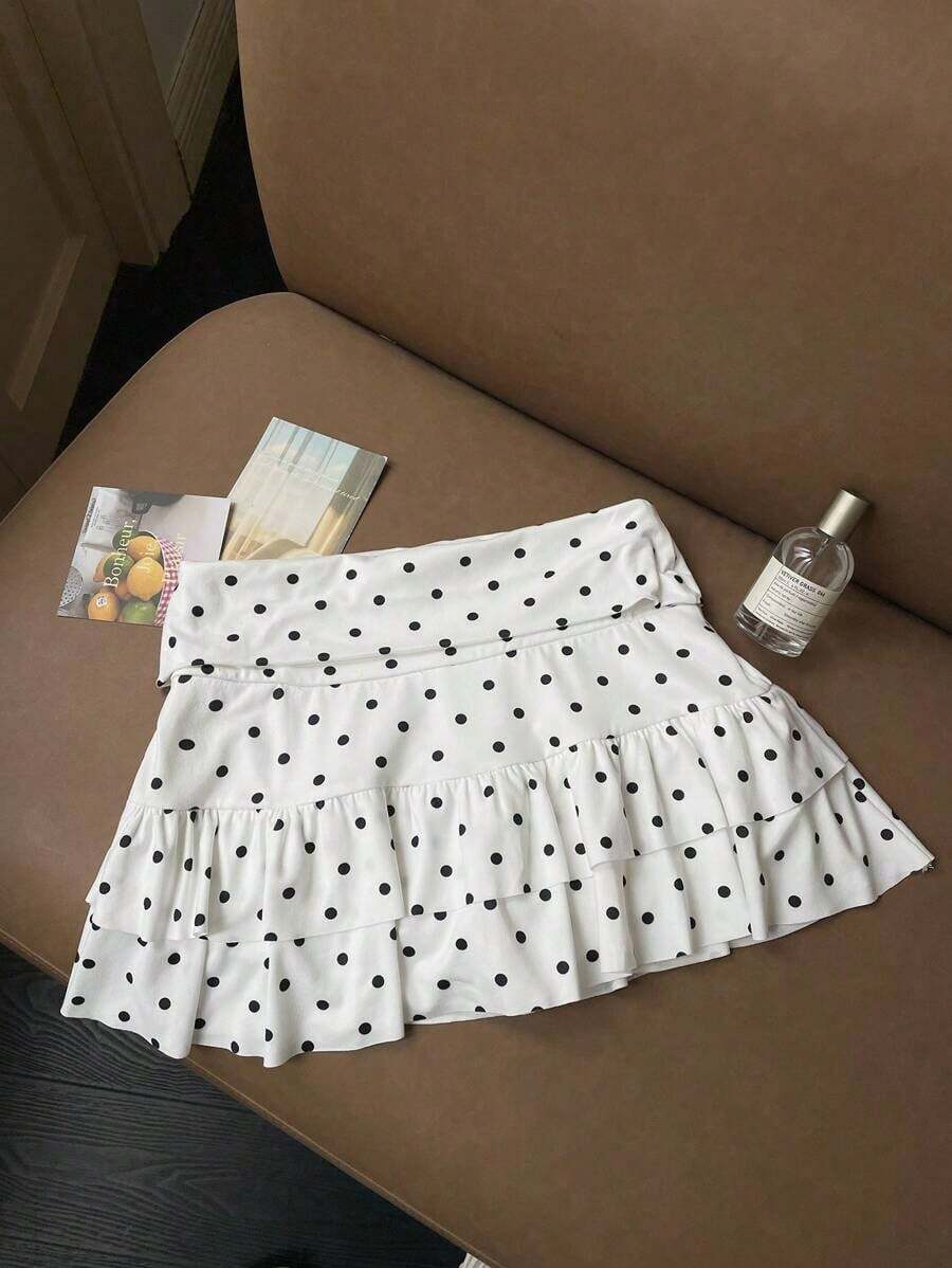 Xghhjm Falda Mini de Terciopelo Negro con Volantes para Mujer, Ideal para Fiestas de Invierno - Blanco - Ver 1