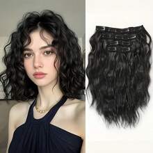 4-Piece Set Of 11 Clip-In Hair Extensions, Clip-In Hair Extensions, 12 Inch Synthetic Clip-In Short Soft Natural Wigs High-Tempe - Multicolor - View 16