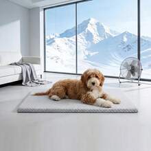 1pc Sponge Cooling Cat Bed, Thick Padding Comfortable Cool Breathable Cat Nest, Non-Slip And Washable Cooling Dog Bed, Suitable For All Seasons - Grey - View 8