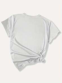 Women's Short-Sleeved 1-Piece Cotton T-Shirt With A Dachshund Print And The Phrase "Happy Valentine's Day." A Modern And Stylish Adorable Pet Design, Ideal For Spring/Summer/Autumn Casual And Sporty Wear. Soft And Comfortable, With A Round Neck And Short Sleeves. Available In Sizes 1XL-5XL. HPGV - 黑色 - 查看 7