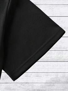 Camiseta con nombre personalizado en forma de corazón, camiseta con nombre personalizado, regalo personalizado para la madre, camiseta con nombre impreso personalizado, regalo del Día de la Madre, regalo para la abuela, camiseta del Día de San Valentín, camiseta de corazón - Negro - Ver 4