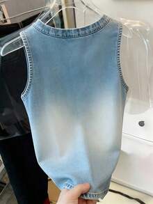 Camiseta de tirantes efecto denim para mujer - Multicolor 3 - Ver 2