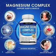 Magnesium Complex Supplement 8 Elemental 1000mg - Magnesium Glycinate, Citrate, Malate, Taurate, Chelated For Easy Absorption For Bones, Muscle, Recovery, Energy, Vegan Non-GMO 90 Capsules - Others - View 2