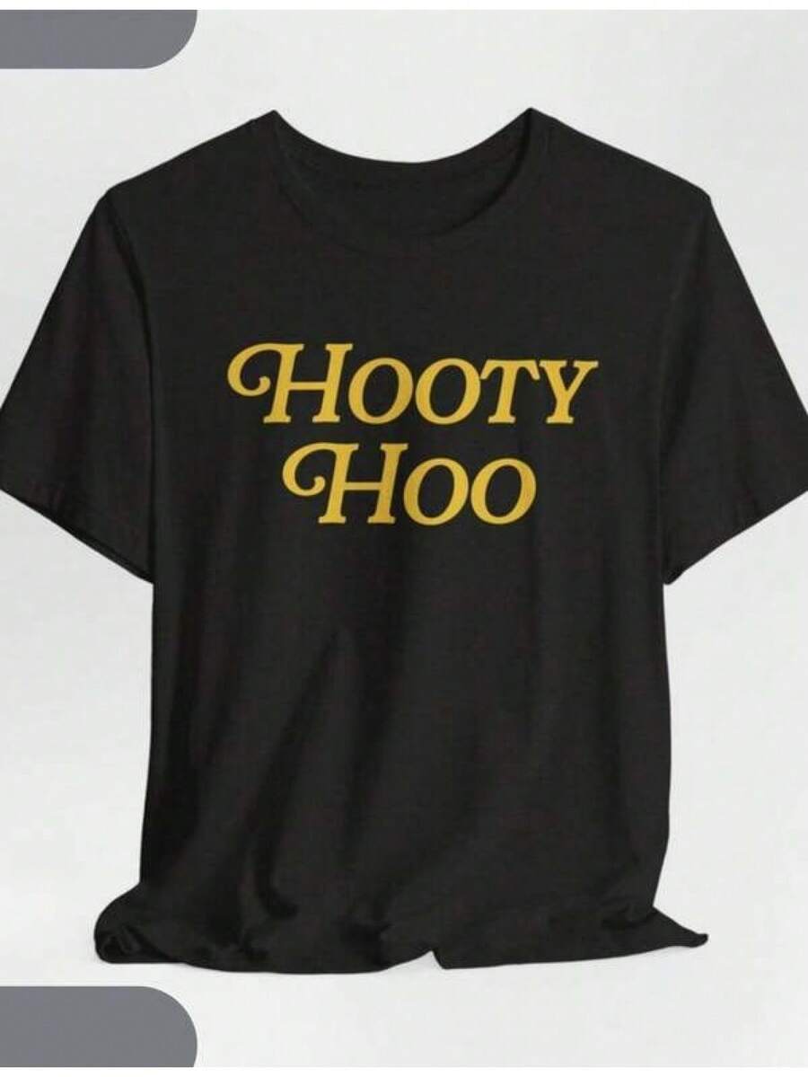 Kennesaw State Football Jersey _ Hooty Hoo Tee _ KSU Owls Jersey _ Kennesaw, Georgia _ Black Print _ Unisex Short Sleeve T-Shirt - 黑色 - 查看 1