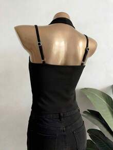Top sin mangas de color contrastante, casual y de moda para el verano - Multicolor 4 - Ver 2