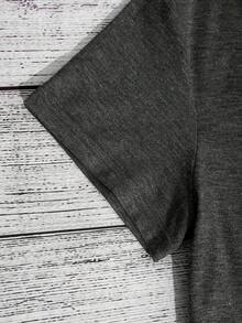 Vanstar Camiseta Hueca de Tiburón, Diving con Tiburones Ballena, Camiseta de Manga Corta con Cuello Redondo Casual para Verano y Primavera, Ropa de Mujer - Gris Oscuro - Ver 4