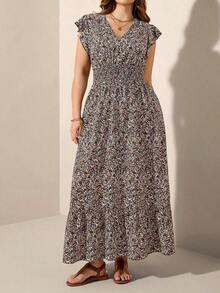 Comfylo Vestido casual de vacaciones largo con estampado de paisley talla grande, estilo boho, atuendos de verano boho de dinero viejo para mujeres, atuendos de primavera break rave, atuendos de festival de primavera break - Multicolor - Ver 4