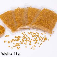 1 bolsa de cuentas de vidrio plateadas de 2/3 mm, cuentas de vidrio para punto de cruz, pulsera, collar y pendientes hechos a mano - perlas de semillas mixtas - Ver 10