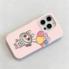 Monstruo rosa sosteniendo globos de colores alegremente.funda de teléfono Fundas compatibles con ,Apple,VIVO,OPPO,,, y Honor.Fabricadas en silicona TPU,ofrecen protección contra golpes y caídas. - Rosa - Ver 6