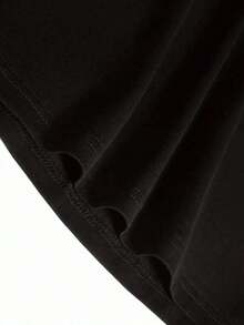 Black Casual T-Shirt, Printed With Eye And Gesture Designs (OK/Peace Sign) - Short Sleeves, Round Neck, Suitable For All Seasons, Machine Washable. Regular Fit, Perfect For Casual Wear And Themed Events Like Halloween And Christmas. Fade-Resistant, Artistic Print, Suitable For Women, Ideal For Work, Suitable For Anniversaries. - 黑色 - 查看 5
