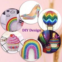 Conjunto de Strass de Resina Jelly Multicolorida de 3mm, Inclui Pinça de Precisão e Cola B700, Adequado para Artesanato DIY, Decoração de Tecido, Decoração de Copos, Aplicações em Roupas, Acessórios de Costura, Itens Feitos à Mão, Pintura de Diamante, Arte, Conjunto Colorido, Decoração de Livros, Decoração de Parede da Sala de Estar - Conjuntos - Visão 5