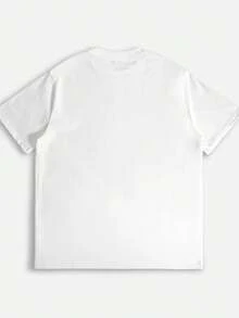 Y2K Fashionable English Border Landscape Print | Versatile Women's Printed T-Shirt For Spring And Summer, Machine Washable, 95% Polyester, 5% Spandex, Knit Fabric, Regular Length - Unisex Short Sleeve Crew Neck Urban Vintage Style Loose Fit Cotton T-Shirt. - 白色 - 查看 2