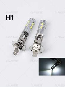 GLANBERT 2颗5630 SMD 10 LED H1 H3 6000K 汽车雾灯行车灯前大灯 DC 12V 白色内饰转向灯 - 霧燈 - 查看 14