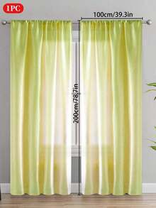 1pc Solid Color Semi-Blackout Curtain, Rod Pocket Design Room Divider Curtain, Suitable For Living Room, Bedroom, Wedding, Party Backdrop Decoration, 70gsm - Multicolor - View 31