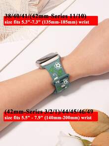 花卉雕刻运动表带，兼容 44mm 40mm 38mm 41mm 45mm 46mm 49mm 42mm 女款，粉色沙色柔软硅胶可爱花朵图案运动表带，适用于 Series Ultra 2 SE 11 10 9 8 7 6 5 4 3 2 1，可作为学生返校或情人节礼物。 - 白/黑 - 查看 4