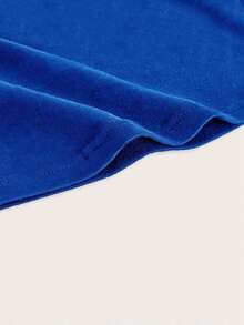Top casual ajustado sin tirantes negro para mujer, adecuado para el verano - Azul - Ver 2