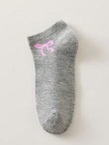 15/10/5/1 Pairs Women Short Socks/Invisible Socks, White/Black/Gray, Cute Cartoon Pattern, Breathable Moisture-Wicking Soft Comfortable, Suitable For Holiday, Sports, Casual, Business, Daily Wear, Random Color Combination - Multicolor - View 7