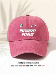 1顶水洗棒球帽，印有“SHARP MIND”字母图案，复古美式简约休闲百搭时尚，高品质装饰配饰，适合所有季节，男女皆宜，户外活动必备时尚单品 - 水洗帽 - 查看 10