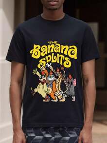 NuevascamisetasCamiseta Retro de Hombre con Diseño de Banana Boat 2026Camiseta con temática de programas de televisión retro, de suave algodón negro, corte regular, mangas cortas, adecuada para uso casual en todas las estaciones, un homenaje al estilo retro clásico, Retro. Y2K, Dulceniña, Camiseta de manga corta para hombre, productos de anime japonés, conjuntos para niños, San Valentín, camiseta de mujer de algodón puro, camiseta informal negra de cuello redondo para hombre, camisas para niños, ropa para niñas, conjuntos de televisión para niñas, conjuntos a juego para madre e hija - Negro - Ver 6