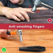 1pc Anti-Slip Plier-Style Nail Holder Tool, Finger Protection, Portable Nail Repair Tool, Suitable For Basic Repair, Woodworking And Home Construction, Plastic Material - Multicolor - View 4