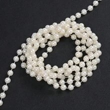 3/4/6/8mm圓形珍珠珠串 白色象牙色壓克力珠鏈 婚禮裝飾 DIY 婚禮派對珠寶配件 - 多色-1 - 查看 13