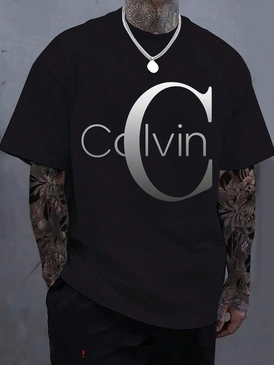 Special Offer On Men's Casual Short Sleeve Crew Neck T-Shirt, 180g, Medium Elasticity Fabric, Machine Washable, Comfortable Fit For All Seasons, With Unique Design, Comfortable Fit, Christmas/Valentine's Day/New Year, A Short Sleeve T-Shirt Suitable For Home, Daily Wear, Parties And Travel - Perfect As A Gift For Friends Or Family. - 黑色 - 查看 1