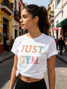 Limited Time Offer, Limited Quantities, Flash ! Women's Casual Shirts, Women's Polyester T-Shirts, Elegant Shirts. Women's Short-Sleeved Athletic T-Shirt - 白色 - 查看 2
