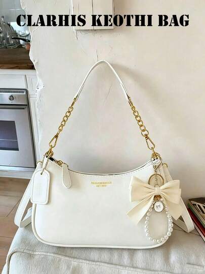This Stylish Solid-Color PU Women's Shoulder Bag Features A Top Handle And An Adjustable Shoulder Strap, Making It Unique. Suitable For Various Occasions Including Work, Shopping, Dates, Weddings, Vacations, Daily Commutes, And Weekend Getaways, It's Perfect For Working Professionals, Young Women, Teachers, Stay-At-Home Moms, And More.