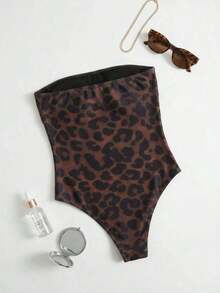 Primavera/Verano Estilo Europeo y Americano Mujeres Lindo Casual Traje de Baño de Una Pieza a Lunares, Adecuado para Playa, Vacaciones, Fiesta - Multicolor - Ver 4