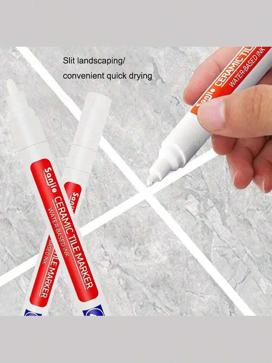 Multi-Color Water-Based Tile Grout Pen, Waterproof And Mildew-Resistant, Tile And Bathroom Crevice Renovation Pen, Scratch Repair Pen, Durable Kitchen & Home Color Restoration Pen, One Pen Easily Handles It All