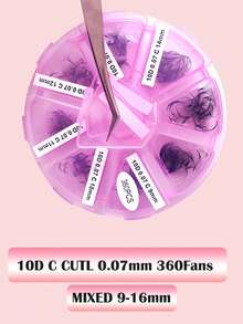 360 pcs 500 pcs 1000 pcs Bulu Mata Lepas Gugusan 10D 20D Panjang 9-16mm Ketebalan 0.07 C Curl Ekstensi Bulu Mata Lepas Berbagai Pilihan Gugusan Bulu Mata Buatan Tangan Terjangkau/ - C - View 13