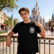 Camiseta de la Brigada de  de Princesas para Hombre, Camiseta del Reino Mágico, para Fiesta de Cumpleaños de Papá, Viajes Familiares, Camiseta con Estampado de Verano FQTL - Blanco - Ver 10